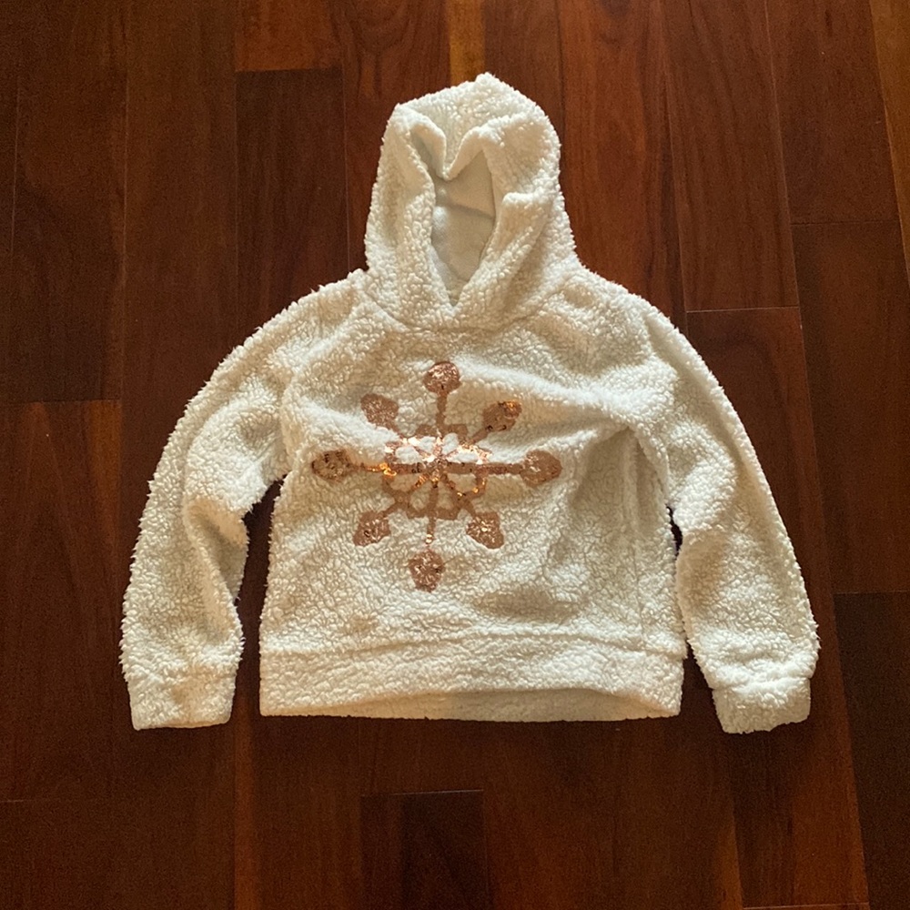 Fluffy white kids sherpa